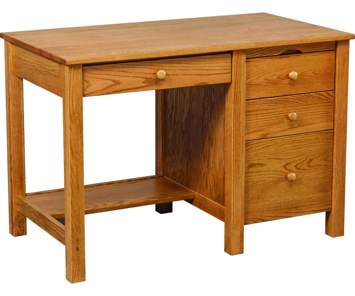 Premier Woodcraft Amish Economy Single Pedestal Student Desk Premier Woodcraft Amish Economy Single Pedestal Student Desk