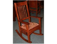 Trend Manor #920F Spindle Sided Mission Rocker (Fabric Seat)