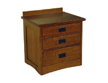 DUO Three Drawer Mission Nightstand