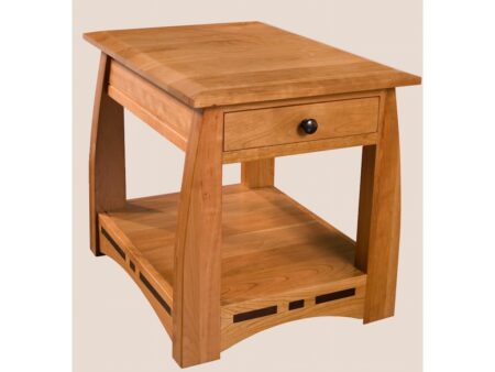 Trend Manor #2521 Cherry Wood with Inlay End Table