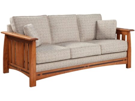 Trend Manor #2540F Cherry Wood Sofa with Inlay (Fabric)