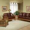 Trend Manor #904L Leather Mission Love Seat