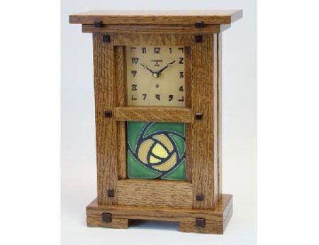 S & S Greene & Greene Tile Clock w/4 x 4 Tile