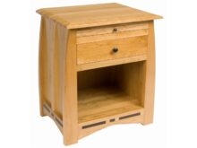 Trend Manor #2501 Cherry 1 Drawer Nightstand with Inlay