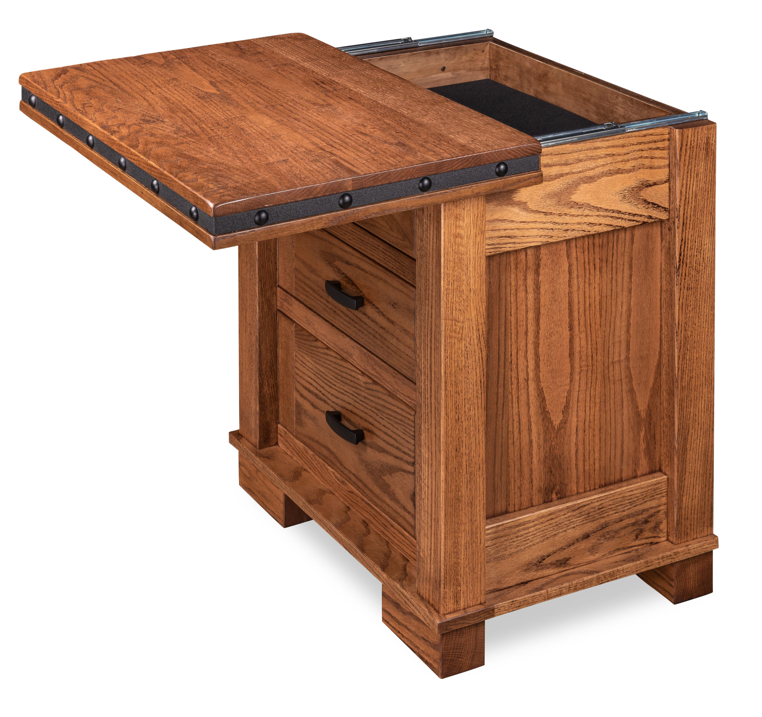 Nightstand with on sale sliding top