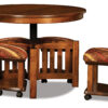 5 pc. Round Table Bench Set (AJW5RD) - Open