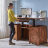 Boulder Creek VD-3371-BC-S/S Sit to Stand Curved Top Desk, ru