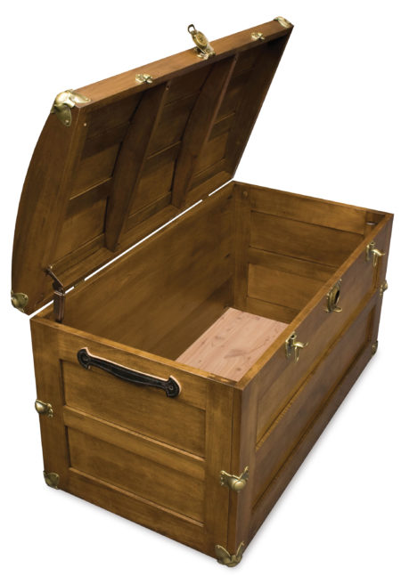 A&J Trunk with Rounded Lid (AJW71338RL) - Open