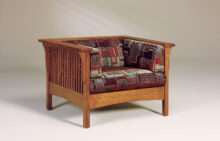 Cubic Slat Chair #101CSC & Cubic Slat Footstool #110CSF