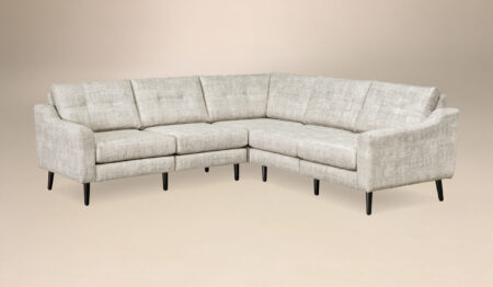 Serene 5-Seat Sectional Tear Drop Arm #17S5SS-TDA