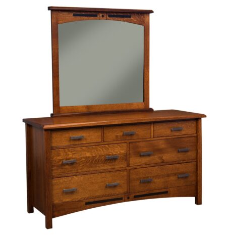 E&S Bel Aire Mirror (E&S-BA7M) & 7 Drawer Dresser (E&S-BA7D)