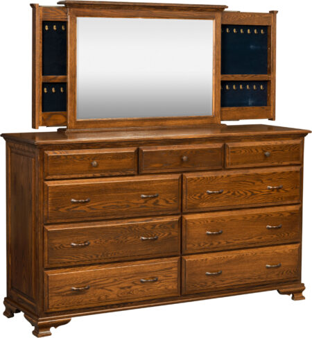 Americana Mirror (E&S-AMH9DM) and High 9 Drawer Dresser (E&S-AMH9DD)