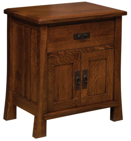 Grant 1 Drawer Nightstand with Doors (E&S-GR1DNSWD)