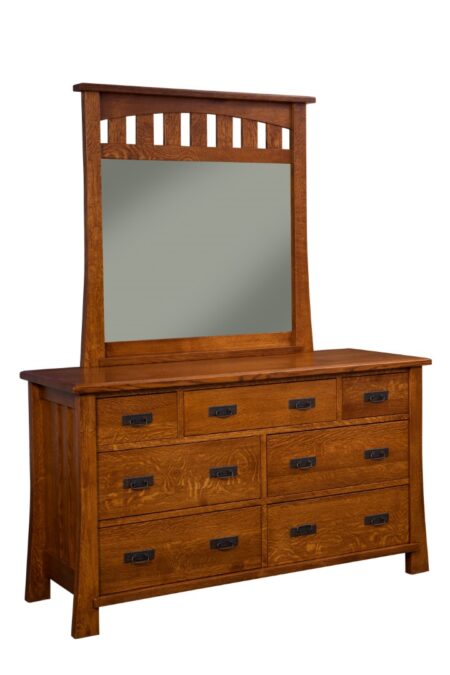 Grant 7 Drawer Dresser (E&S-GR7D) and Slat Mirror (E&S-GR7SM)