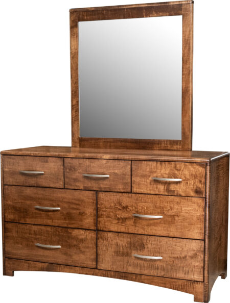 Zephyr 7 Drawer Dresser (E&S-ZPH7DD) and Mirror (E&S-ZPH7DDM)